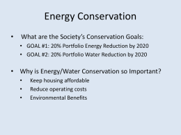 Energy Conservation Presentation