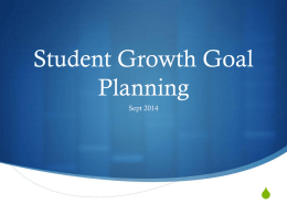 Administrator Student Growth Goal Planning