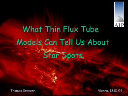 Fluxtubes and star spots