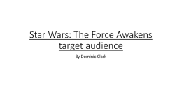 Star Wars: The Force Awakens target audience