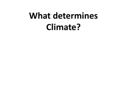 What determines Climate?
