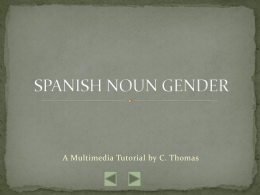 spanish noun gender