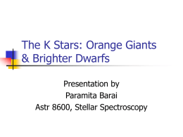 Link to pps show of talk on "K Stars"