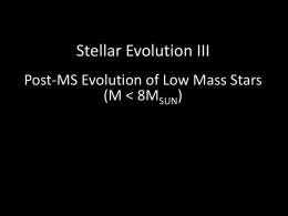 Stellar Evolution III