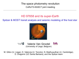 Toulouse2014_VanGrootel - The Space Photometry Revolution