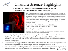 Chandra Science Highlights - Chandra X