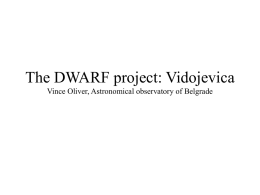 The DWARF project
