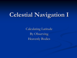 Celestial Navigation I