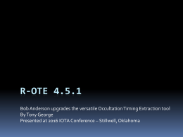 R-OTE 4.5.1 presentationx
