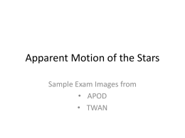 Apparent Motion of the Stars Picture Exercise