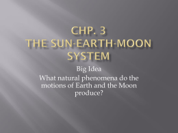 Chp. 3 The sun-earth