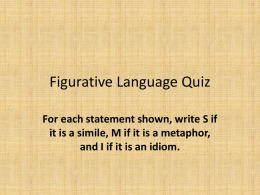 Figurative Language Quiz
