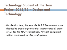 Technology Student of the Year Project 2012x