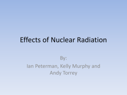 Effects of Nuclear Radiation