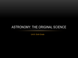Astronomy: The original Science