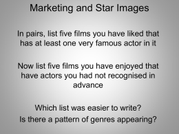 How is the image of the star used to create meaning for the film?