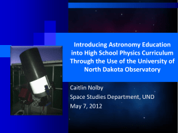 Introducing Astronomy Education into High School Physics