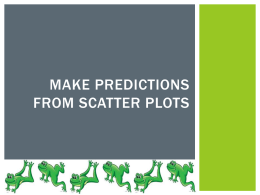 Make Predictions from Scatter Plots
