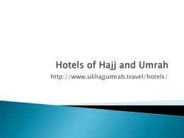 Hotel s of Hajj and Umrah