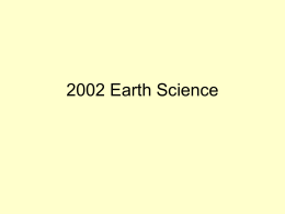 2002 Earth Science Released Test