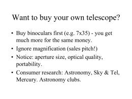 Want to buy your own telescope?