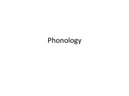 Chapter four Phonology