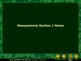 mesopotamia powerpoint notes for all sections