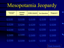 Mesopotamian Jeopardy