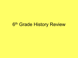 6th Grade History Review