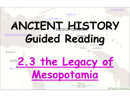 ANCIENT HISTORY: Guided Reading 1.3 The Beginnings of Human
