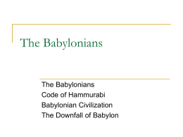 The Babylonians - Teacher Websites at inetTeacher.com