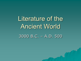 Literature of the Ancient World