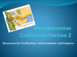 Mesopotamian Civilization Section 2