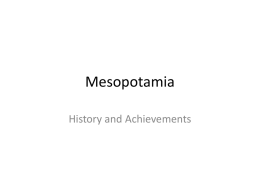 Mesopotamia - Arizona State University