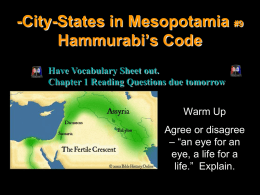 Hammurabi`s Code