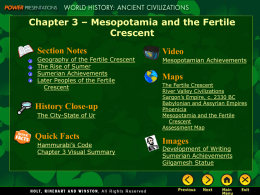 Chapter 3 - Mesopotamia and the Fertile Crescent