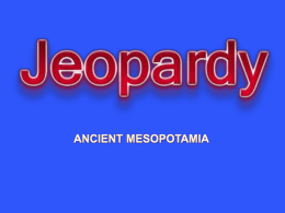 Mesopotamia Jeopardy