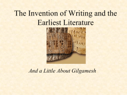 Early Writing and Gilgamesh PowerPoint