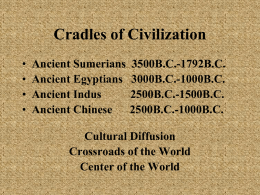 Cradles of Civilization Ancient Sumerians