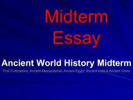 Ancient World History Midterm
