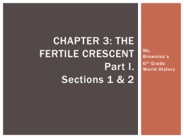 chapter 3: the fertile crescent