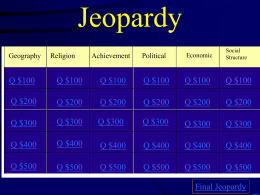 6th Grade Jeopardy Review Questions