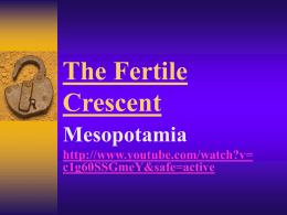 Chapter 4 The Fertile Crescent