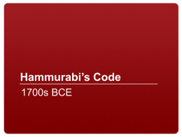 Hammurabi`s Code PPT