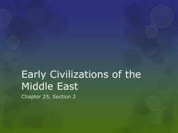 Early Civilizations of the Middle East