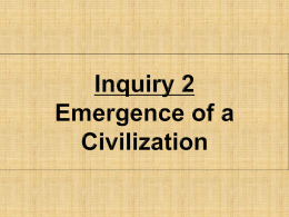 Emergence Civilization Class Notes 2015