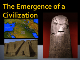 The Emergence of a Civilization notes