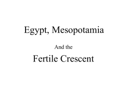 Egypt and the Fertile Crescent