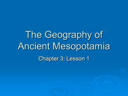 The Geography of Ancient Mesopotamia