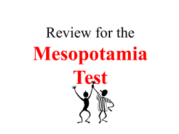 Mesopotamia Test Review Power Point